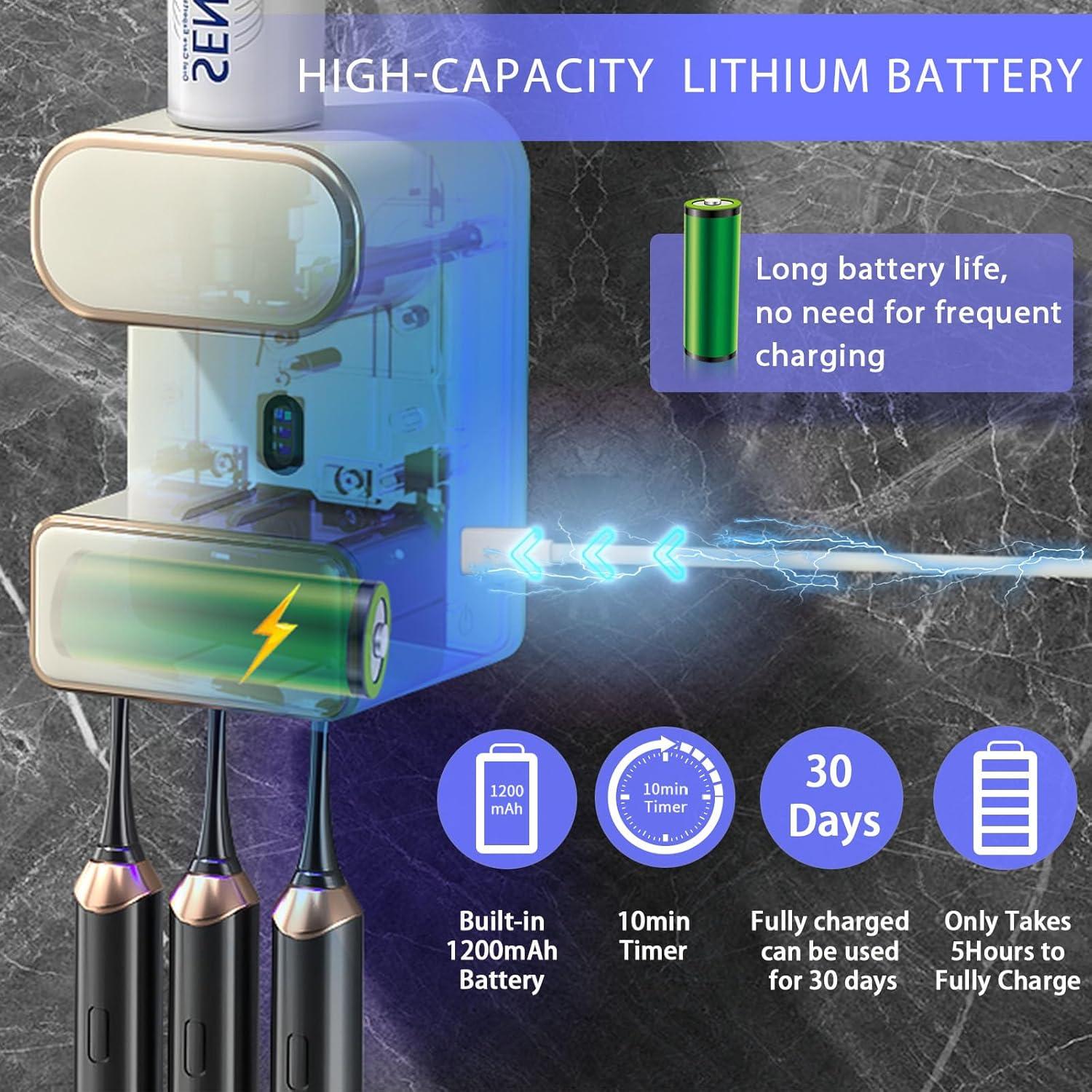 Dispensador de Pasta de Dientes Automático Wekity Beige 3 Ranuras