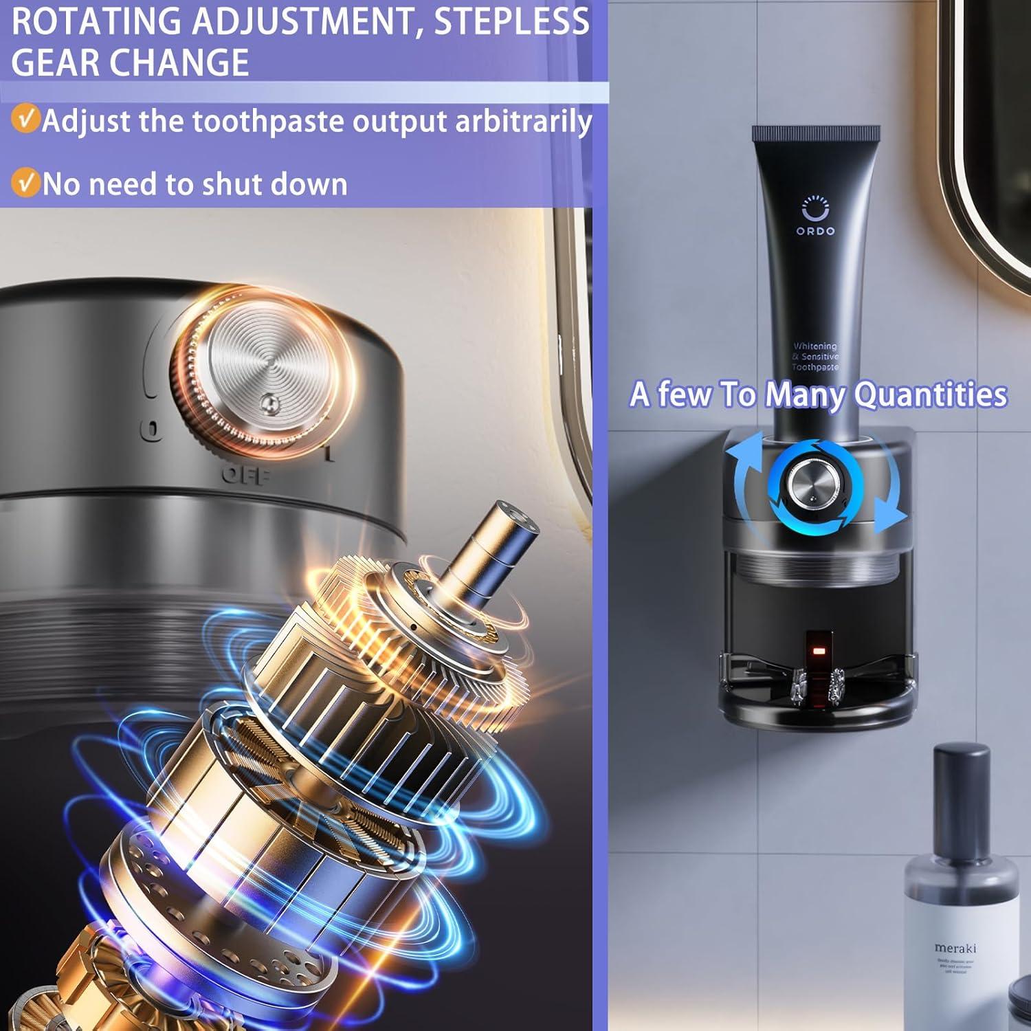 Dispensador Automático de Pasta de Dientes Wekity Negro 357g