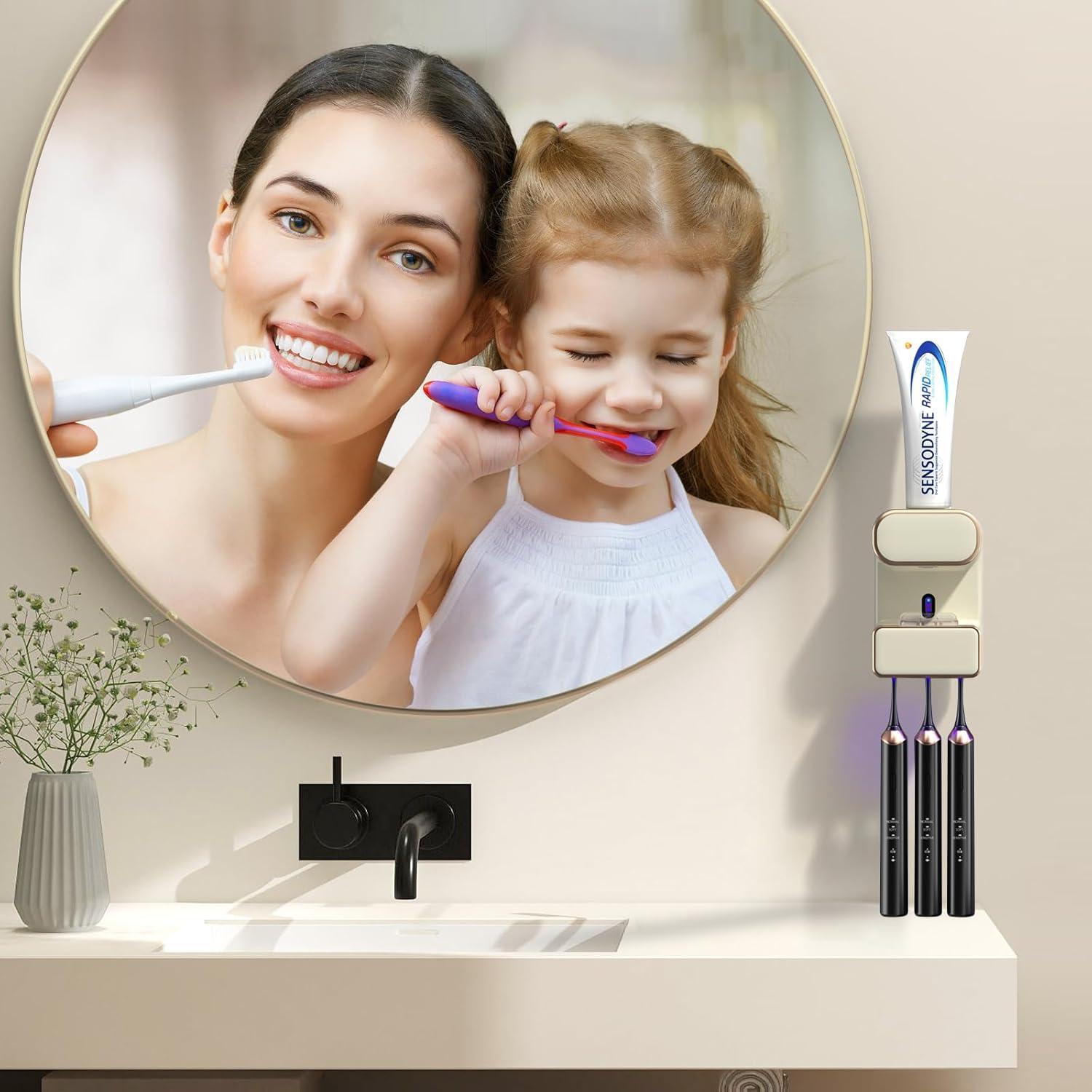 Dispensador Automático de Pasta de Dientes WREWING Beige