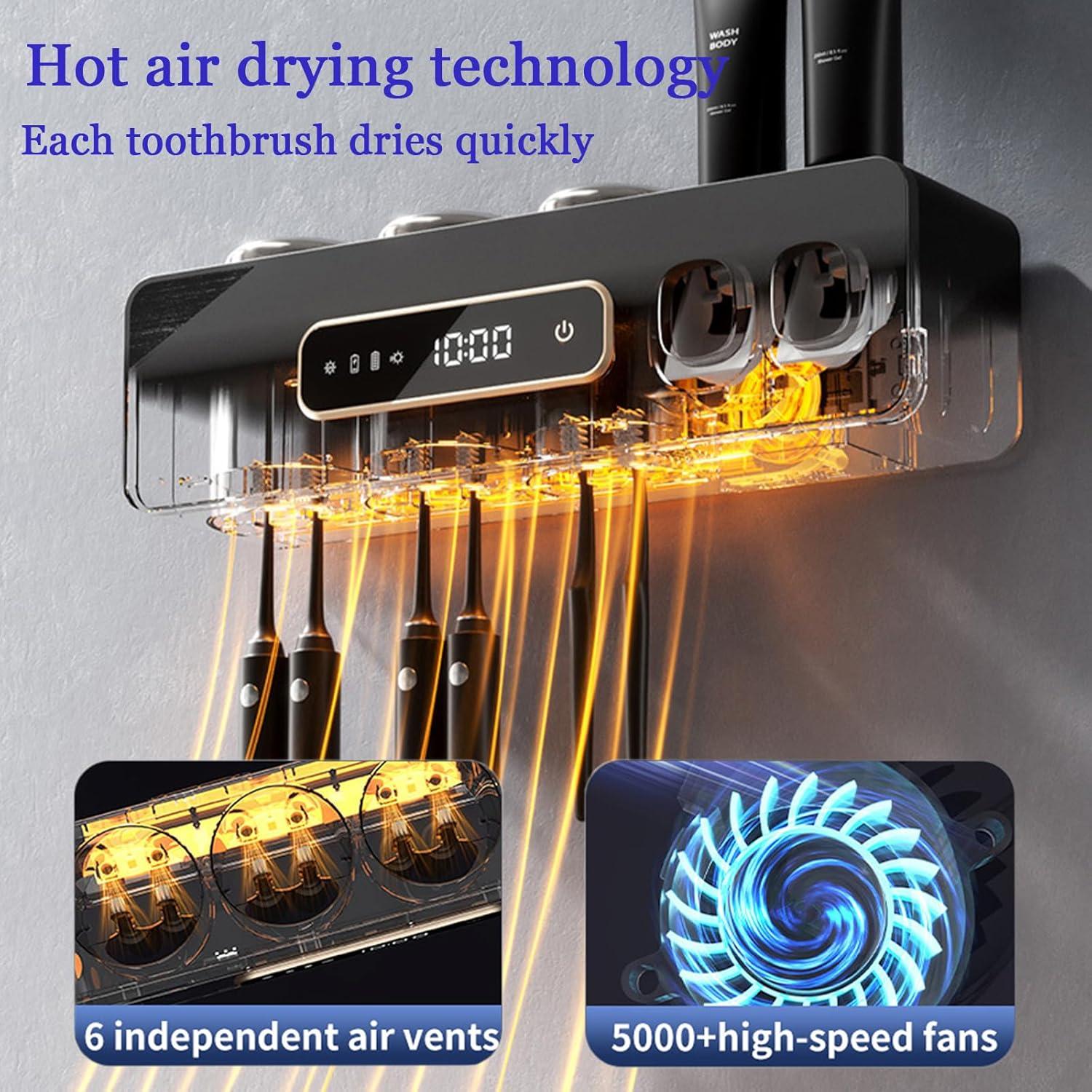 Dispensador Automático de Pasta de Dientes Wekity Gris con Soporte