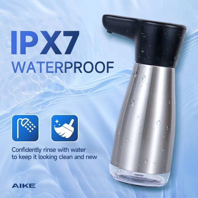 Dispensador Automático de Jabón AIKE AK1337 Acero Inoxidable 414ml