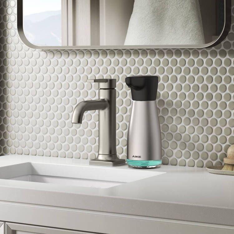 Dispensador Automático de Jabón AIKE AK1337 Acero Inoxidable 414ml