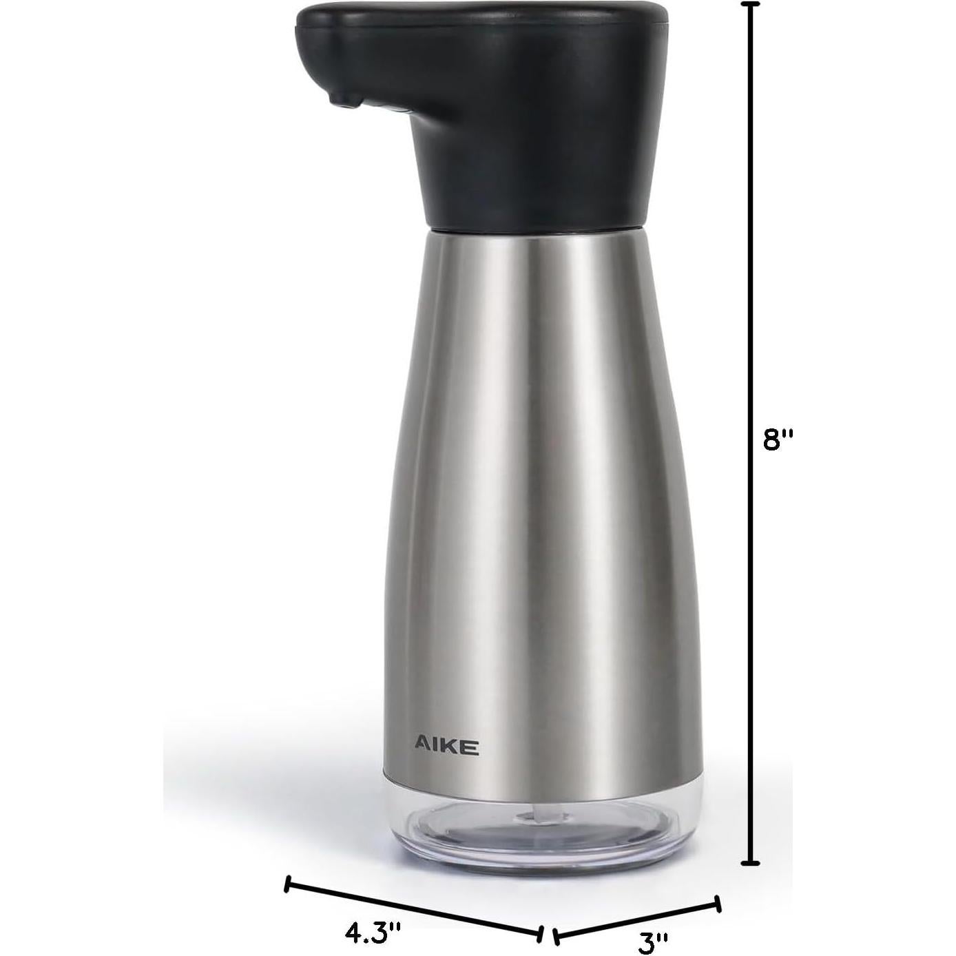 Dispensador Automático de Jabón AIKE AK1337 Acero Inoxidable 414ml