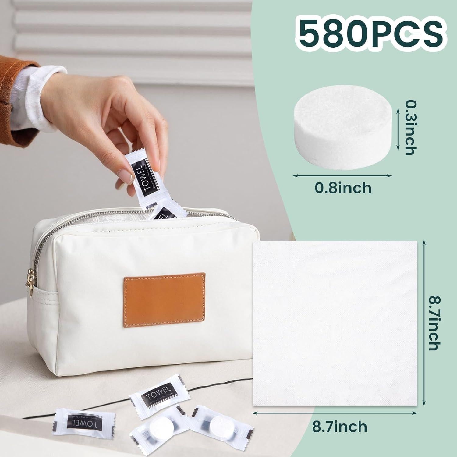 Toallas Comprimidas Desechables MCPINKY 580PCS Portátiles