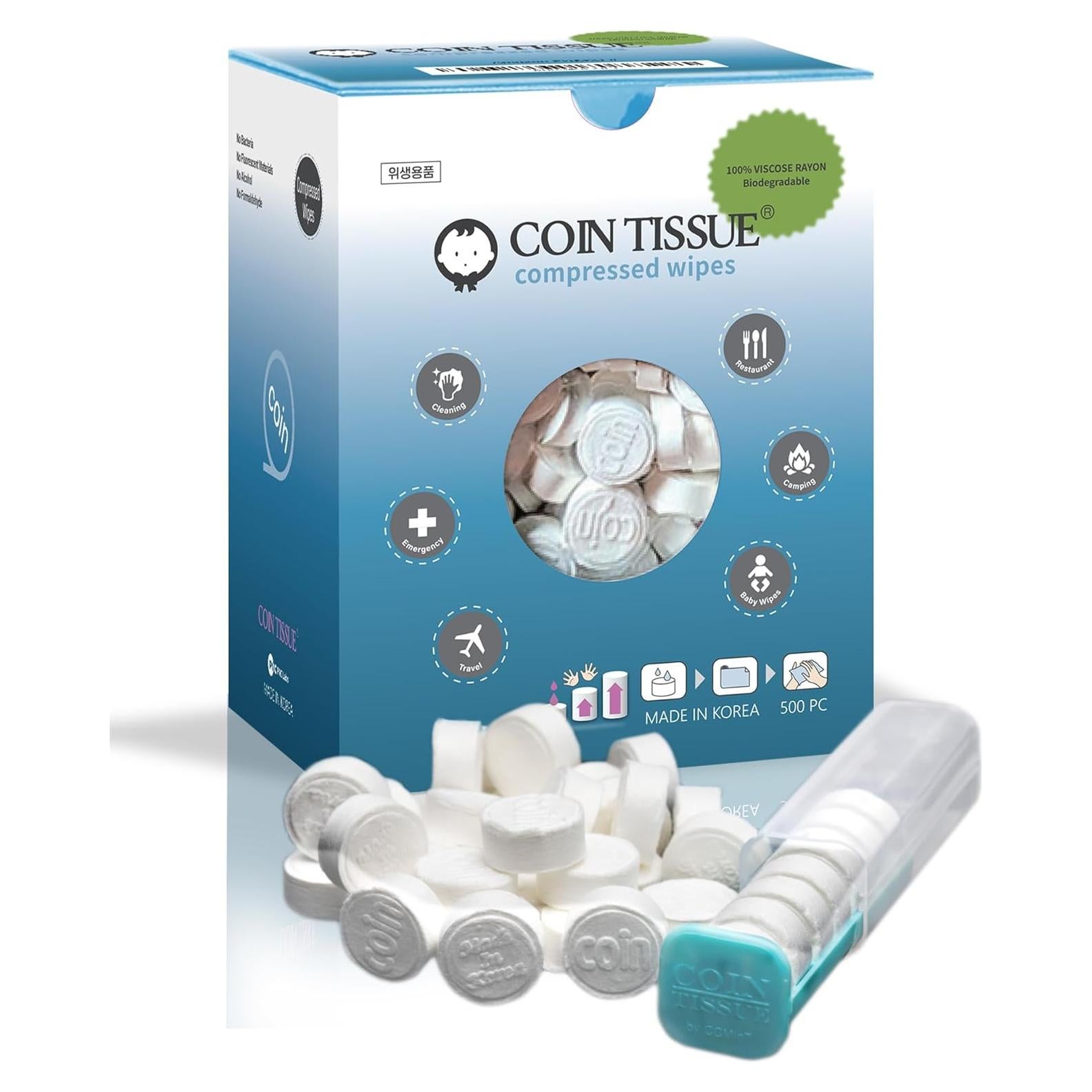 Toallitas Comprimidas Biodegradables DUXEC 500 Unidades