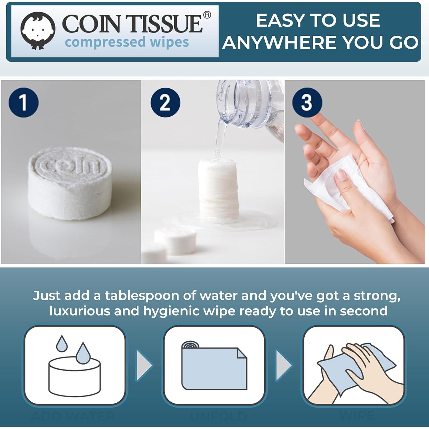 Toallitas Comprimidas Biodegradables DUXEC 500 Unidades