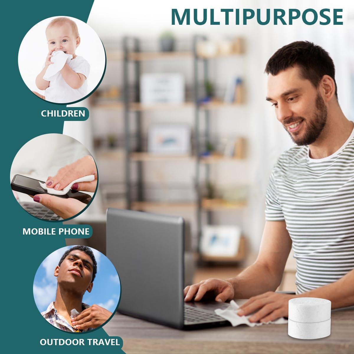 200 Toallas Comprimidas Desechables KISEER para Viajes y Camping