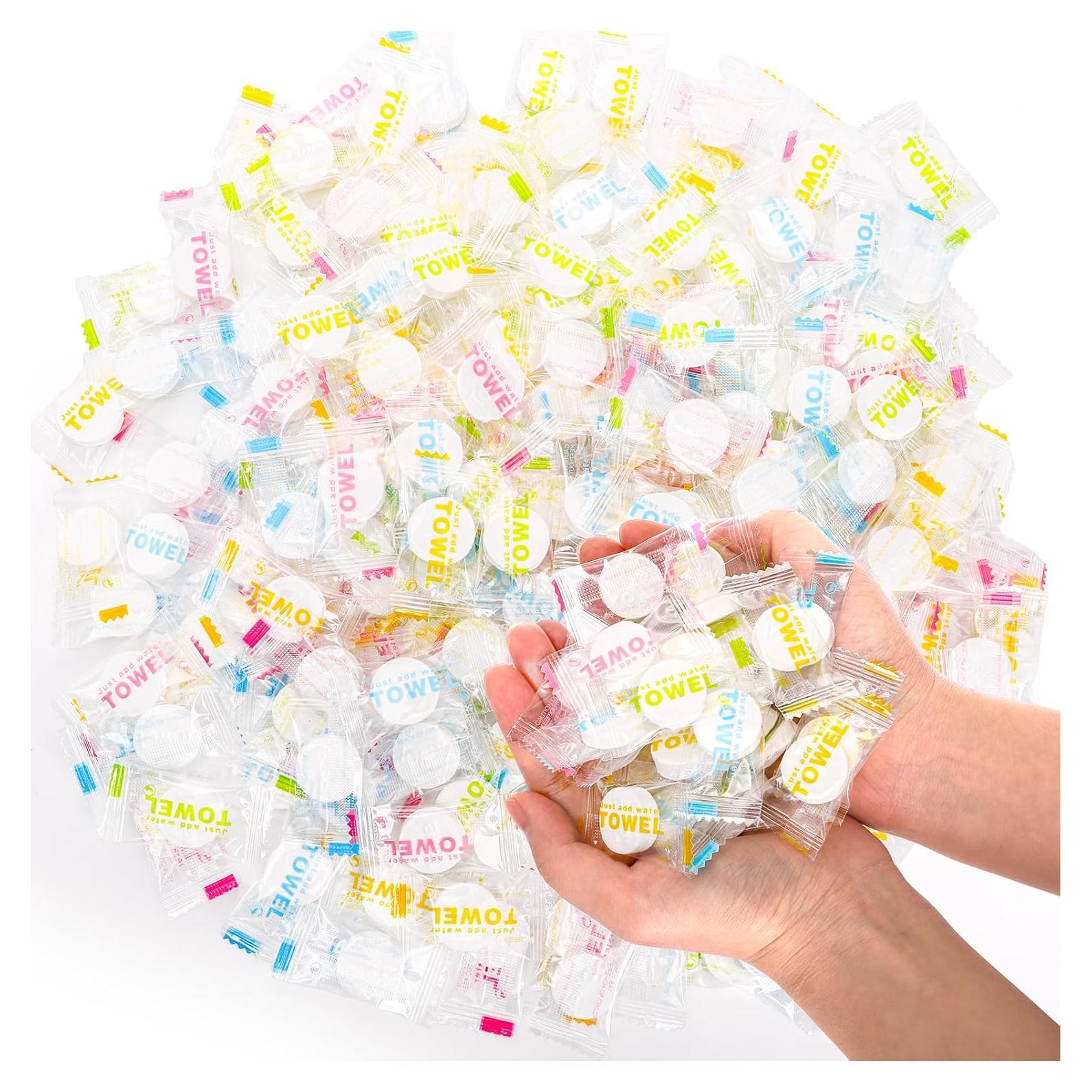 200 Toallas Comprimidas de Algodón Covzoe - Higiénicas y Suaves