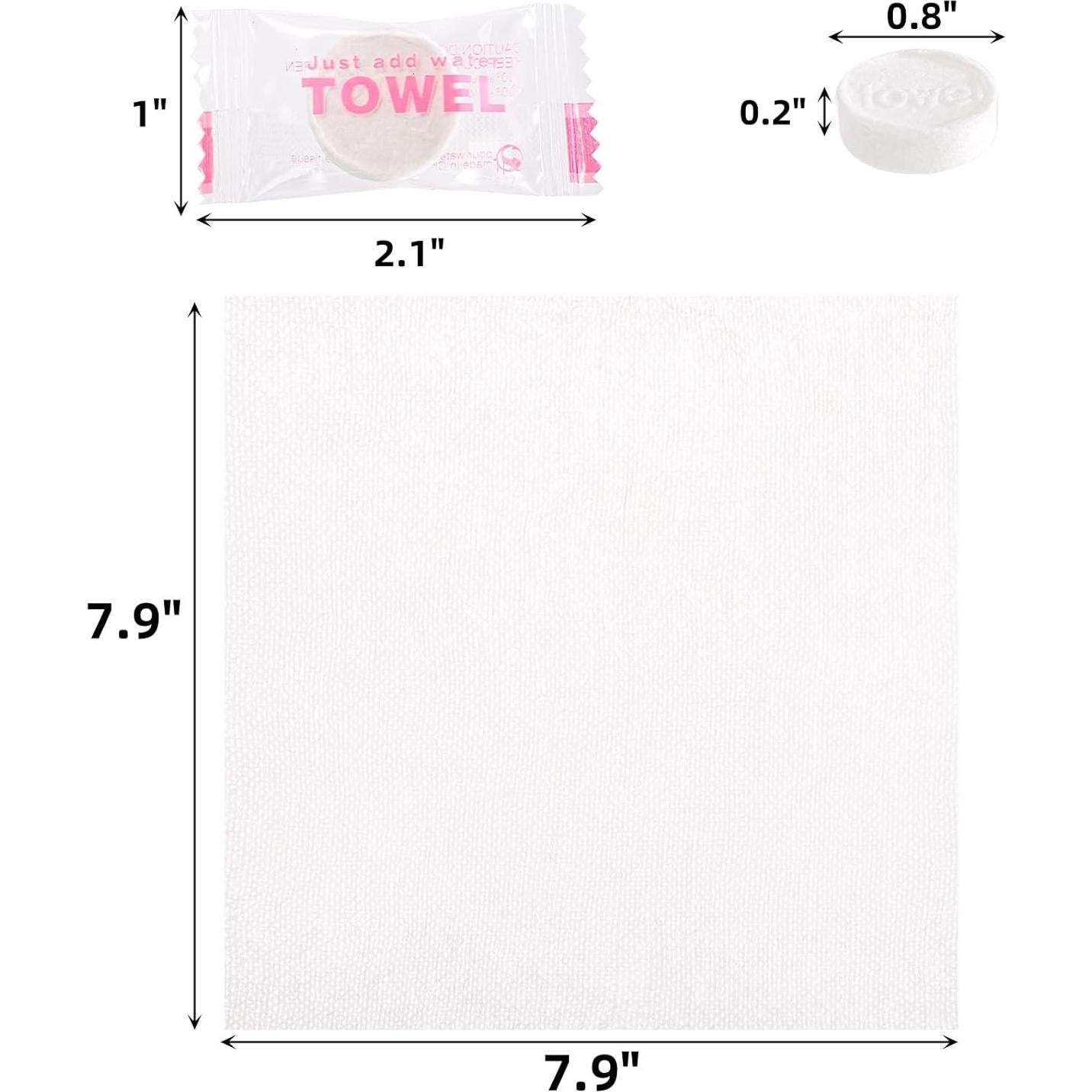 200 Toallas Comprimidas de Algodón Covzoe - Higiénicas y Suaves