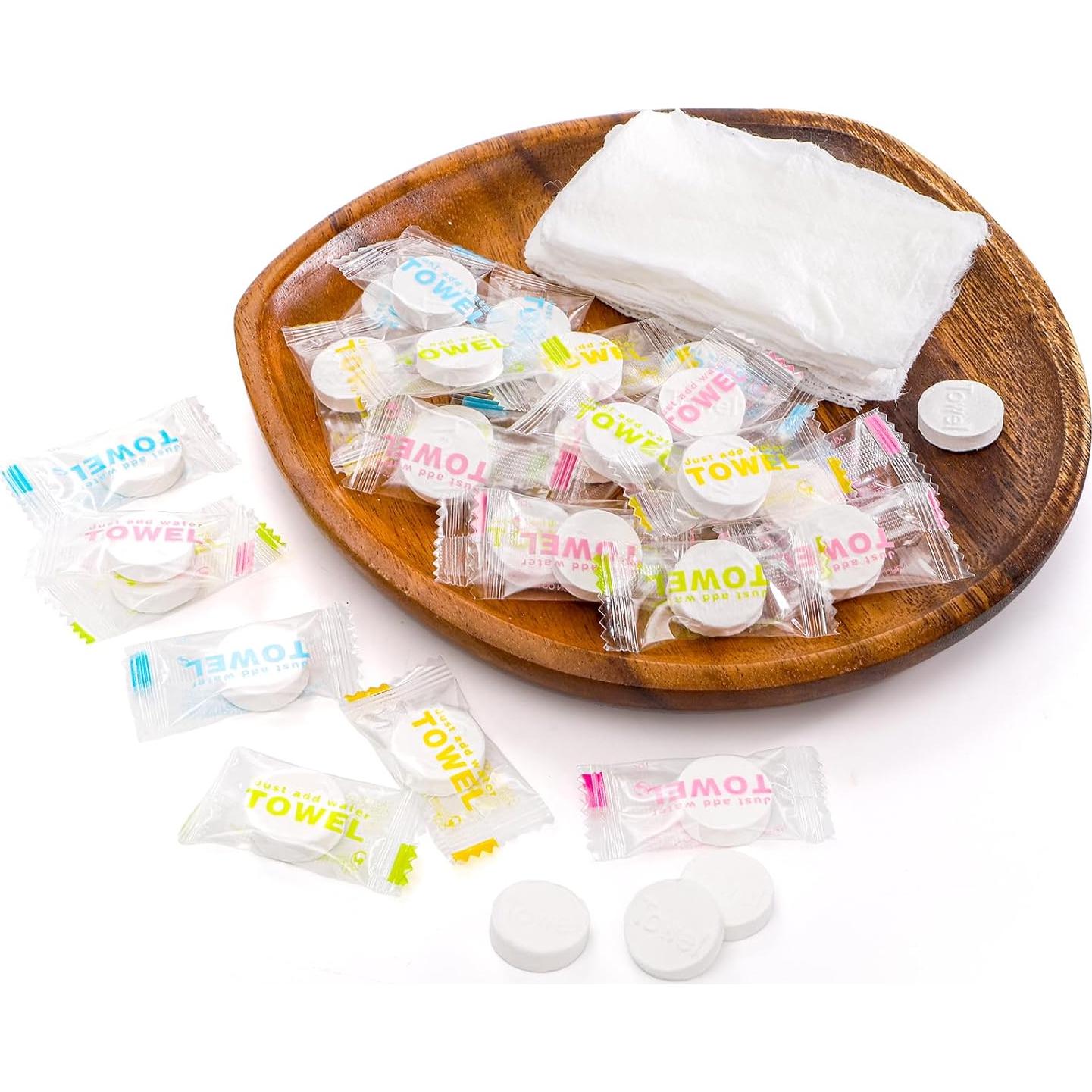 200 Toallas Comprimidas de Algodón Covzoe - Higiénicas y Suaves