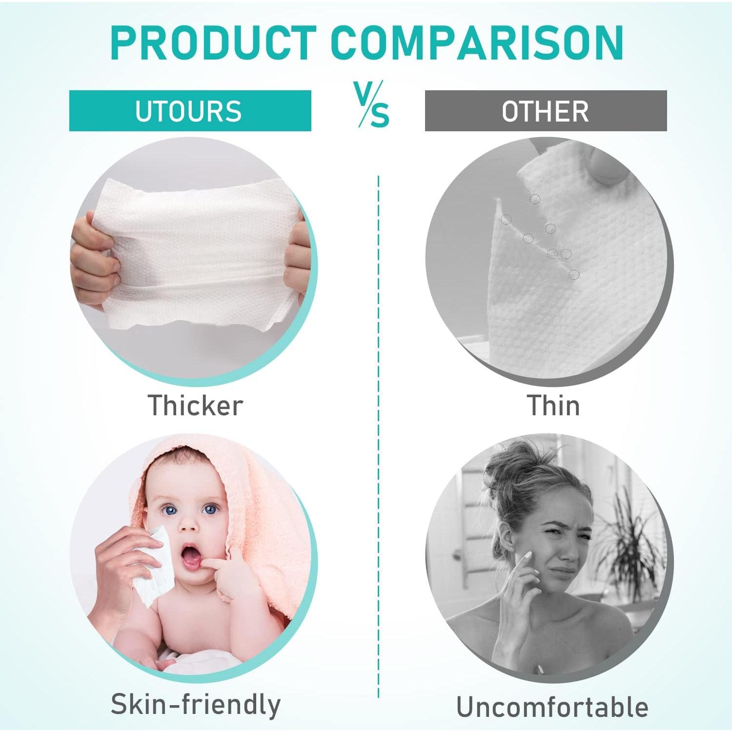 10 Toallas Comprimidas UTOURS Reutilizables para Camping 24x30cm