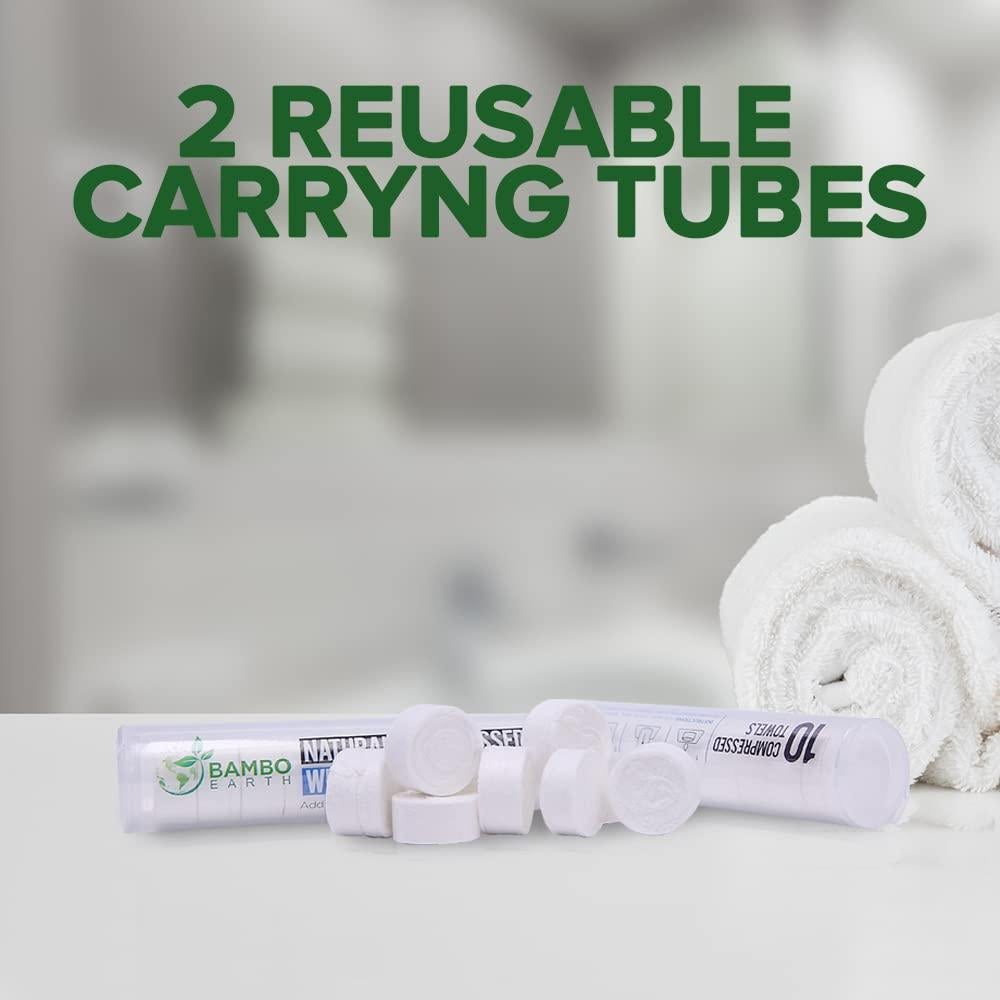 Toallitas Faciales Desechables Compactas BAMBOEARTH 100 Unidades