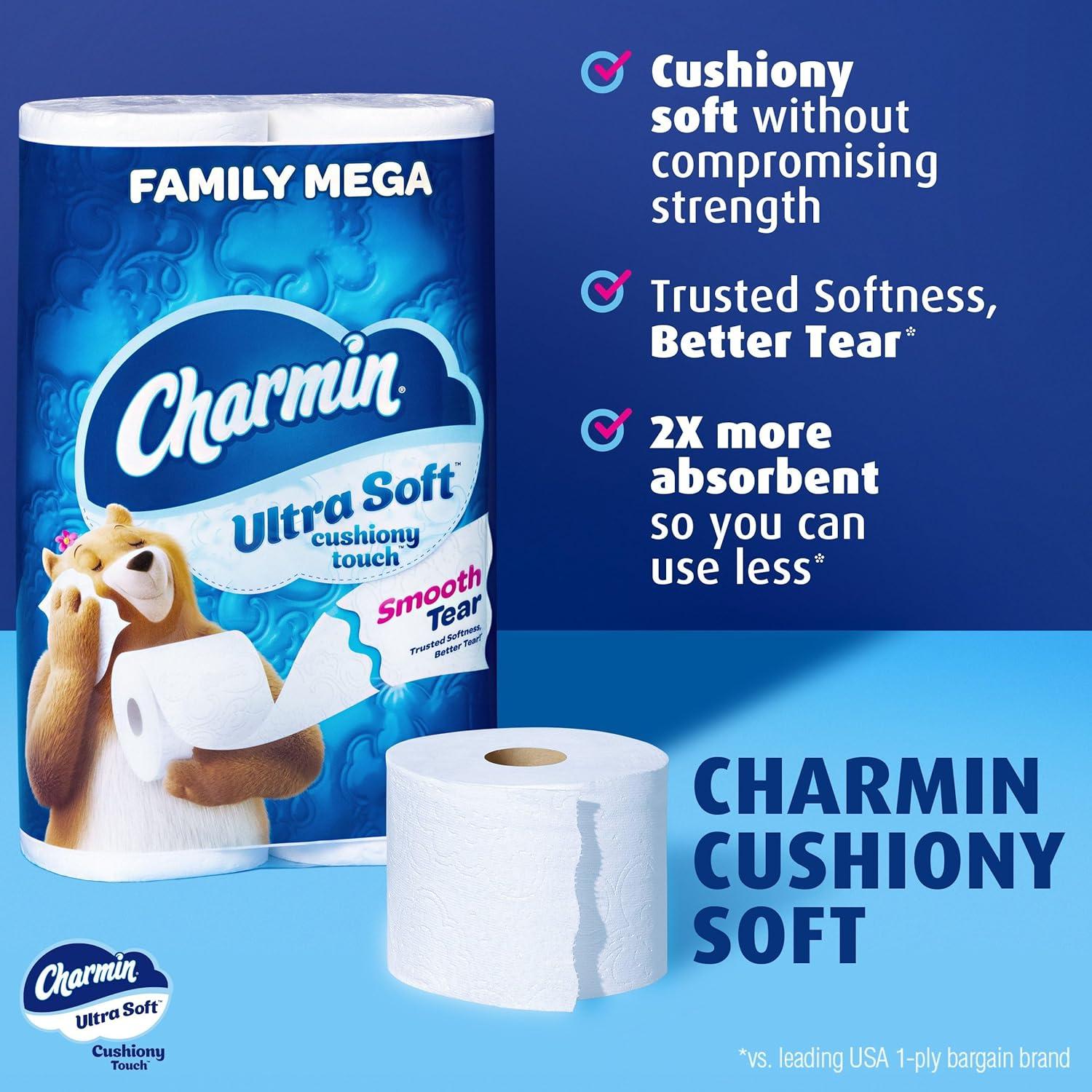 Papel Higiénico Charmin Ultra Soft 24 Mega Rollos 288 Hojas