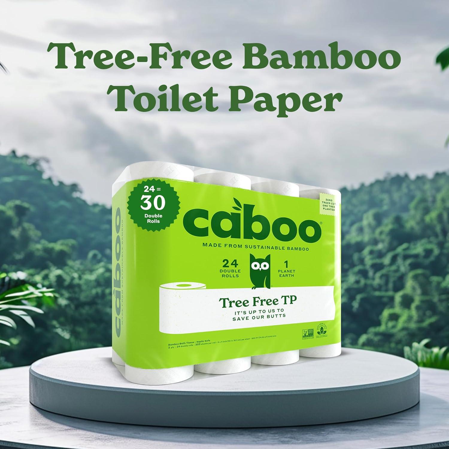 Papel Higiénico Caboo 100% Bambú Ecológico 24 Rollos Dobles