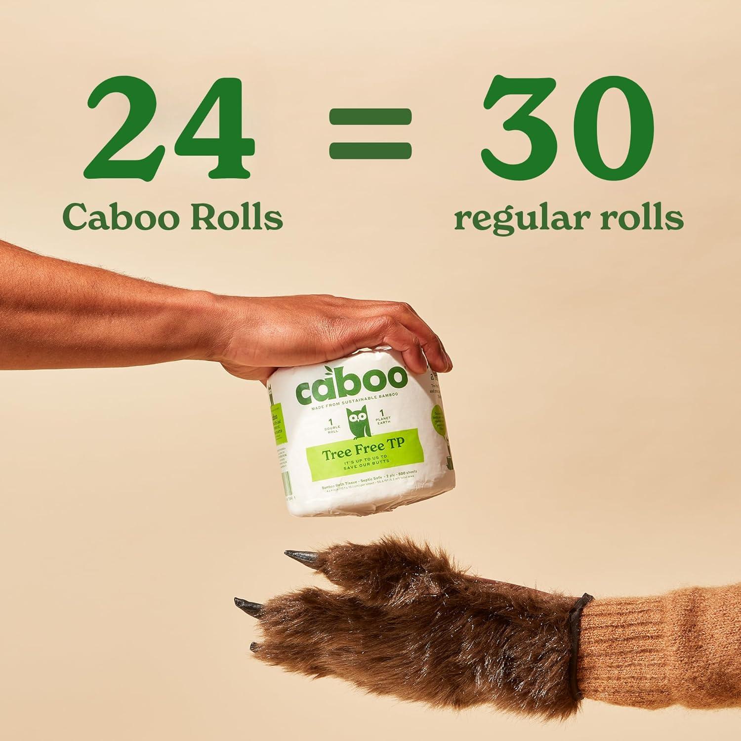 Papel Higiénico Caboo 100% Bambú Ecológico 24 Rollos Dobles