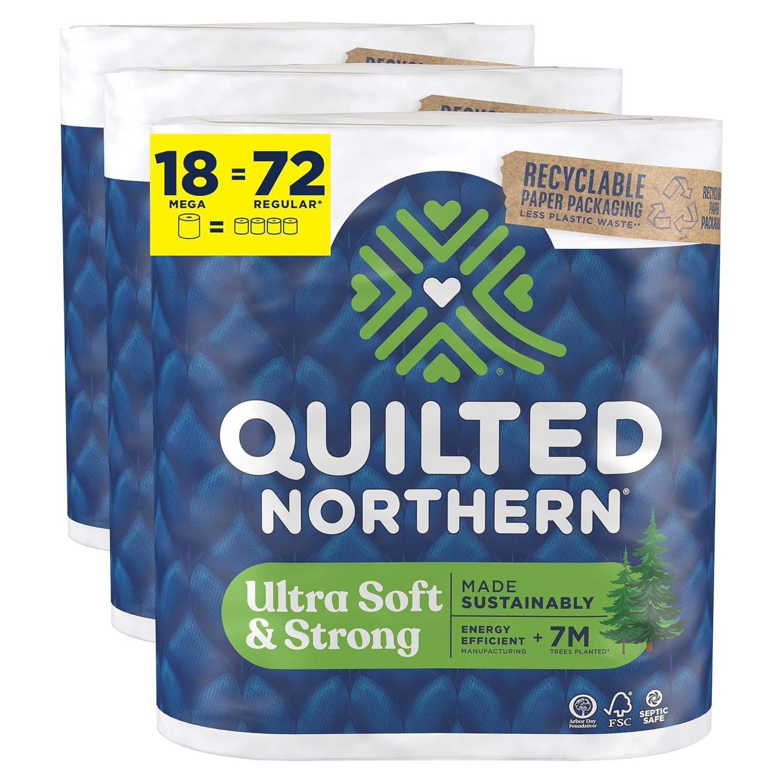 Papel Higiénico Quilted Northern Ultra Suave 18 Rollos Mega