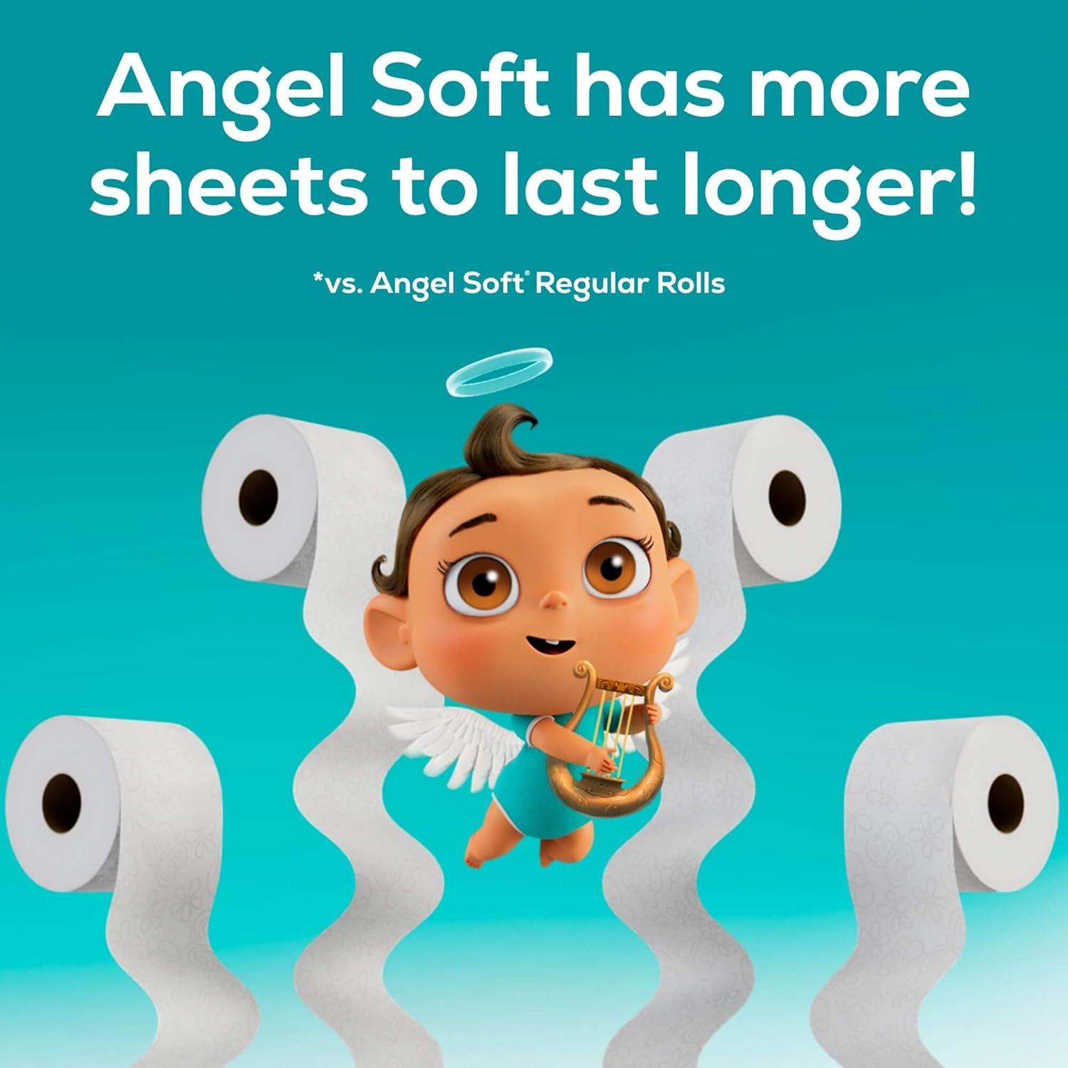 Papel Higiénico Angel Soft Mega 48 Rollos 320 Hojas 2 Capas
