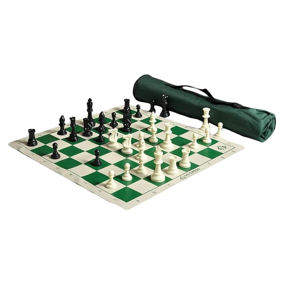 Conjunto de Ajedrez de Torneo Quiver US Chess Triple Pesado