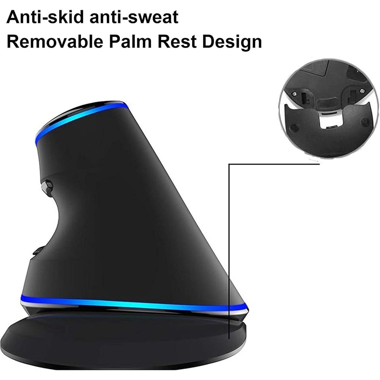 Ratón Vertical Ergonómico J-Tech Digital V628 USB Ajustable