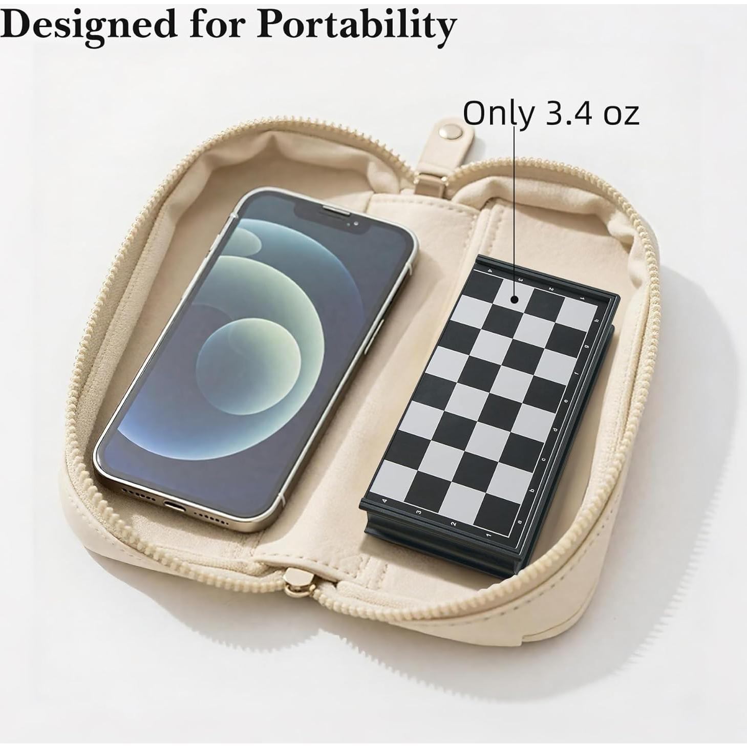 Mini Juego de Ajedrez Magnético Plegable GE001 13 cm Portátil