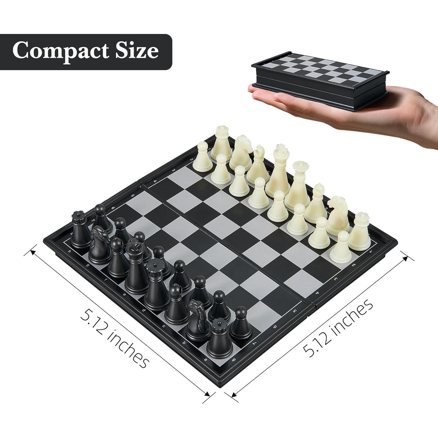 Mini Juego de Ajedrez Magnético Plegable GE001 13 cm Portátil