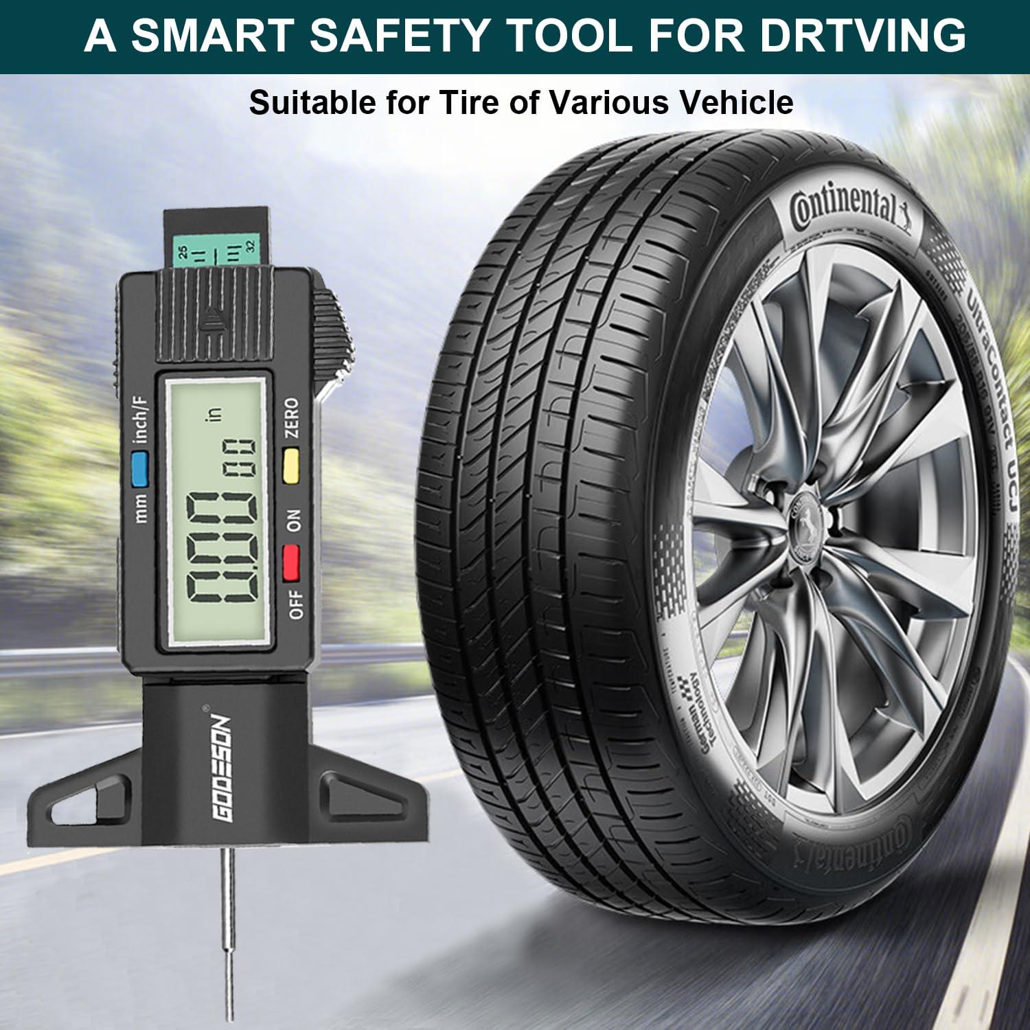 Medidor de Profundidad de Banda de Rodadura GODESON Digital