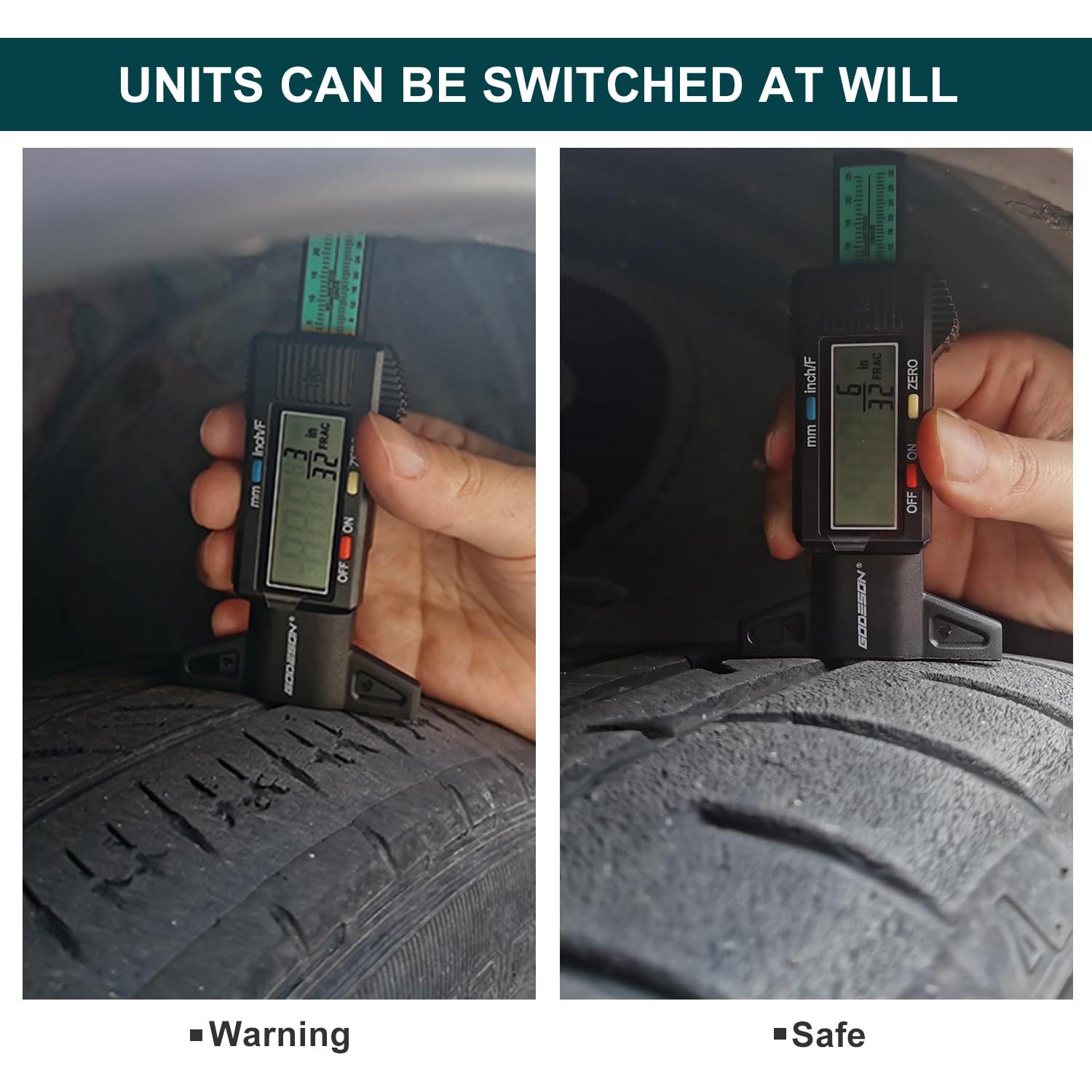 Medidor de Profundidad de Banda de Rodadura GODESON Digital