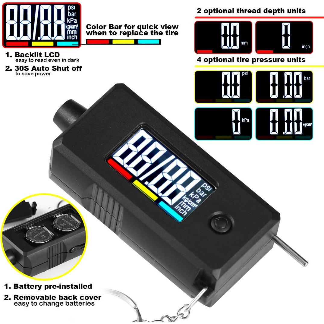 Medidor Digital de Presión de Neumáticos CZC AUTO 2 en 1
