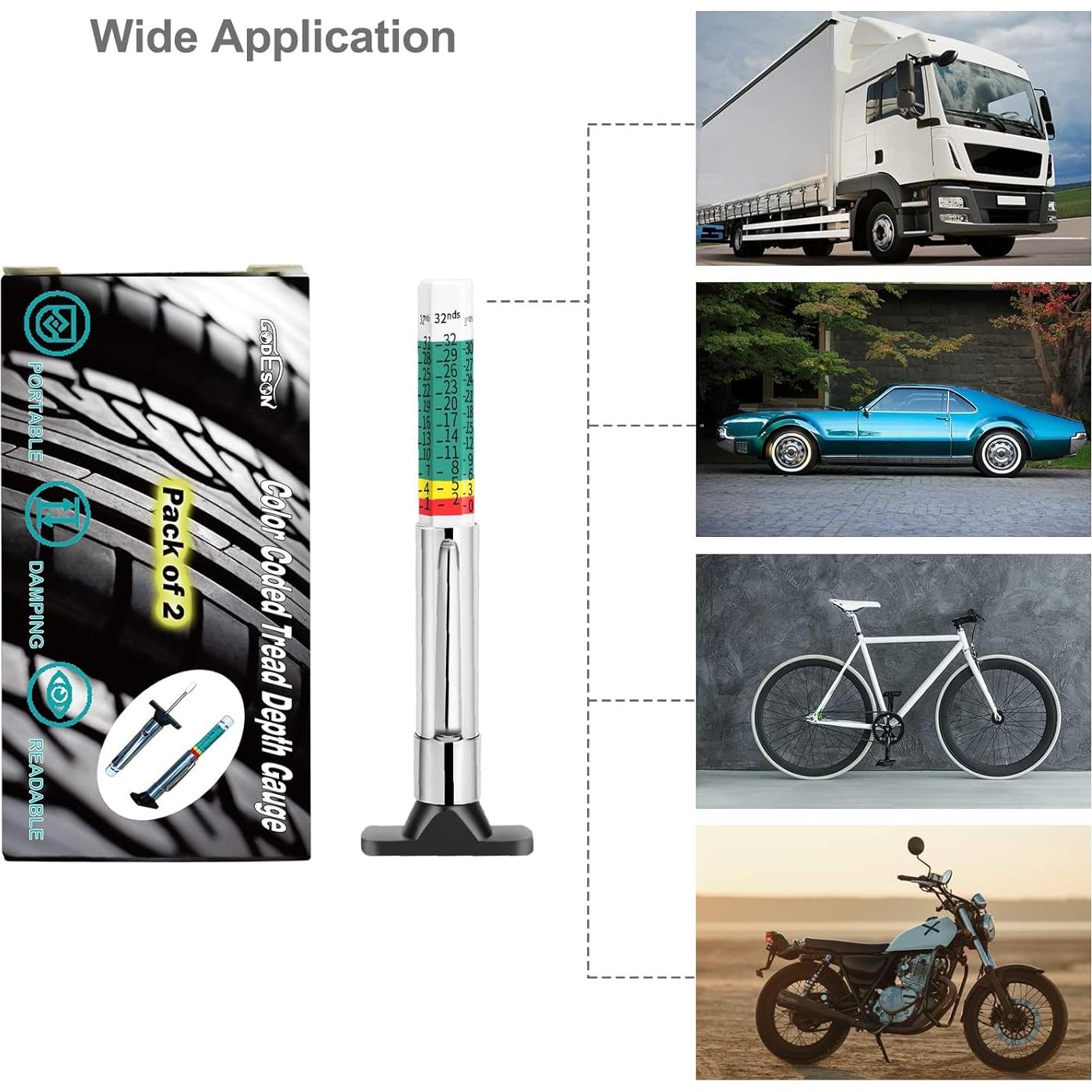 Medidor de Profundidad de Banda de Rodadura Godeson 88702