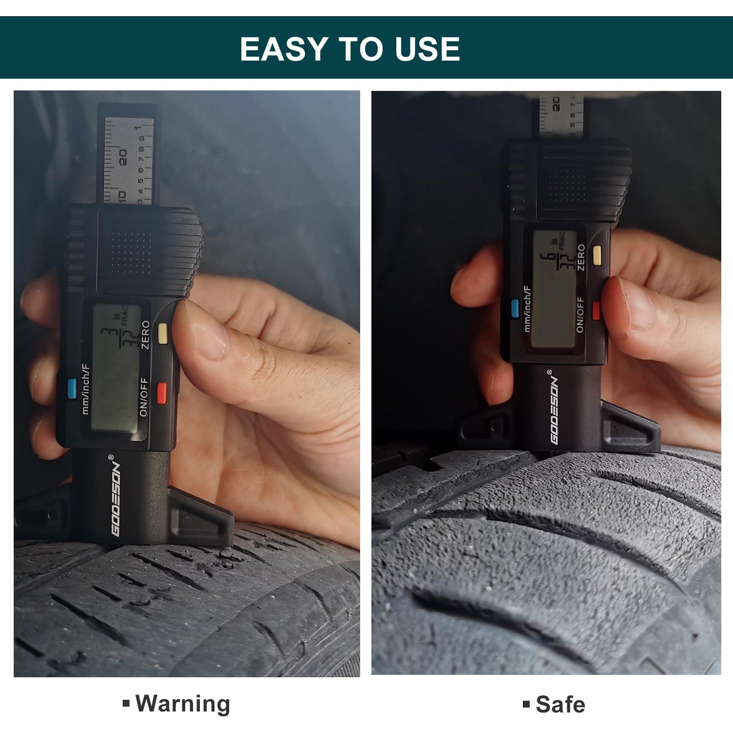 Medidor de Profundidad de Neumático Digital Godeson - 0-25mm