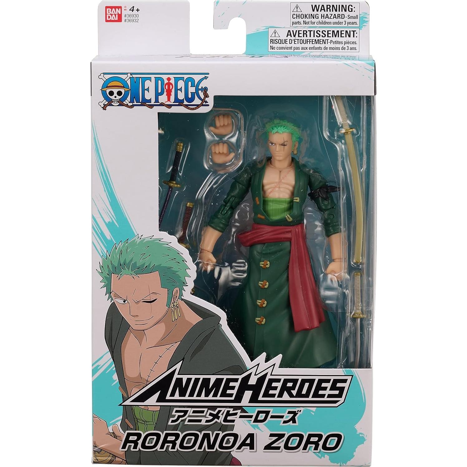 Figura de Acción Bandai Anime Heroes Roronoa Zoro 17 cm