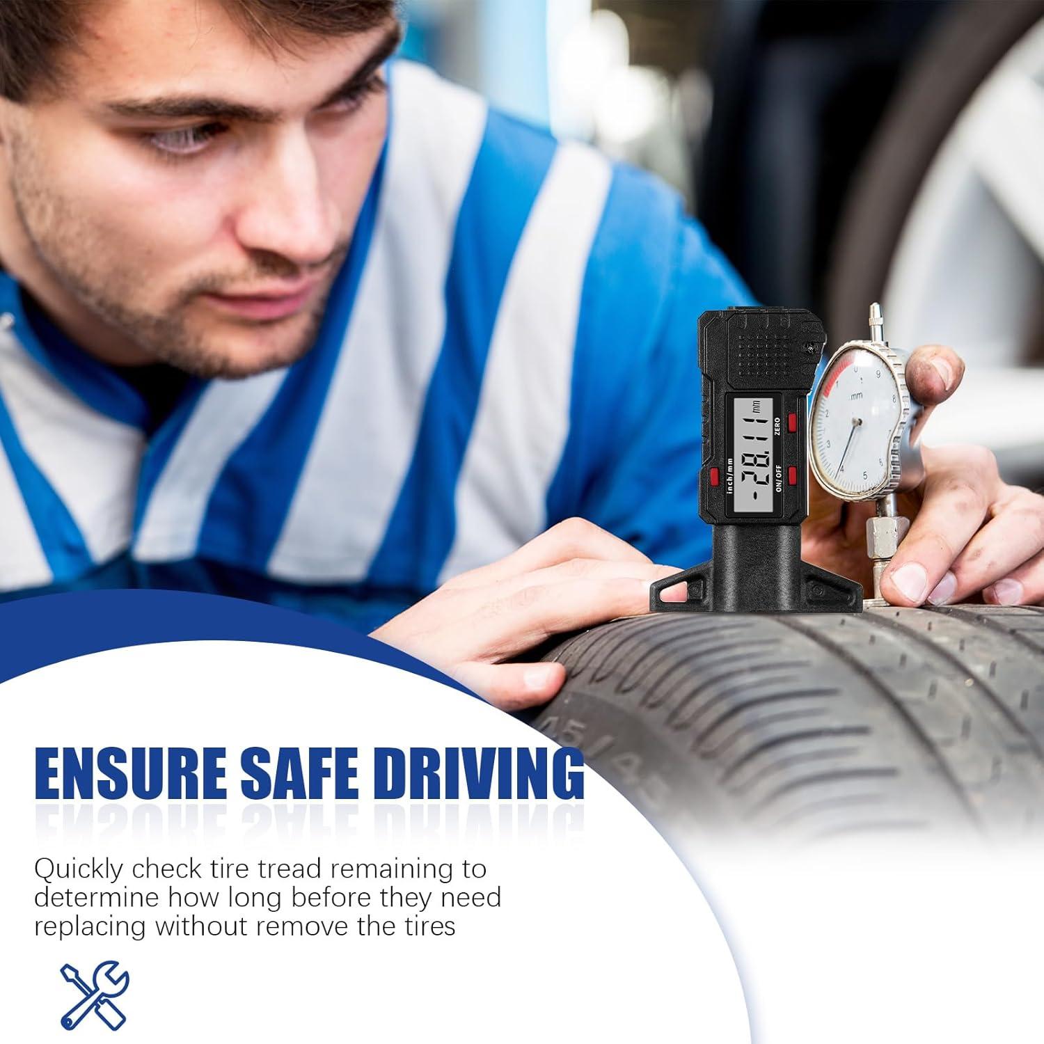 Medidor de Profundidad de Banda de Rodadura Digital Frienda - 3 Piezas