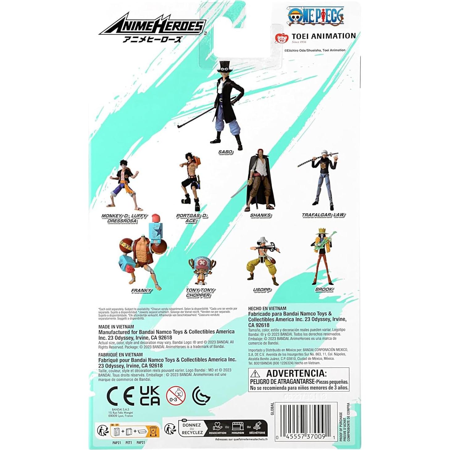 Figura Articulada Sabo 17 cm Bandai One Piece Juguete 4+