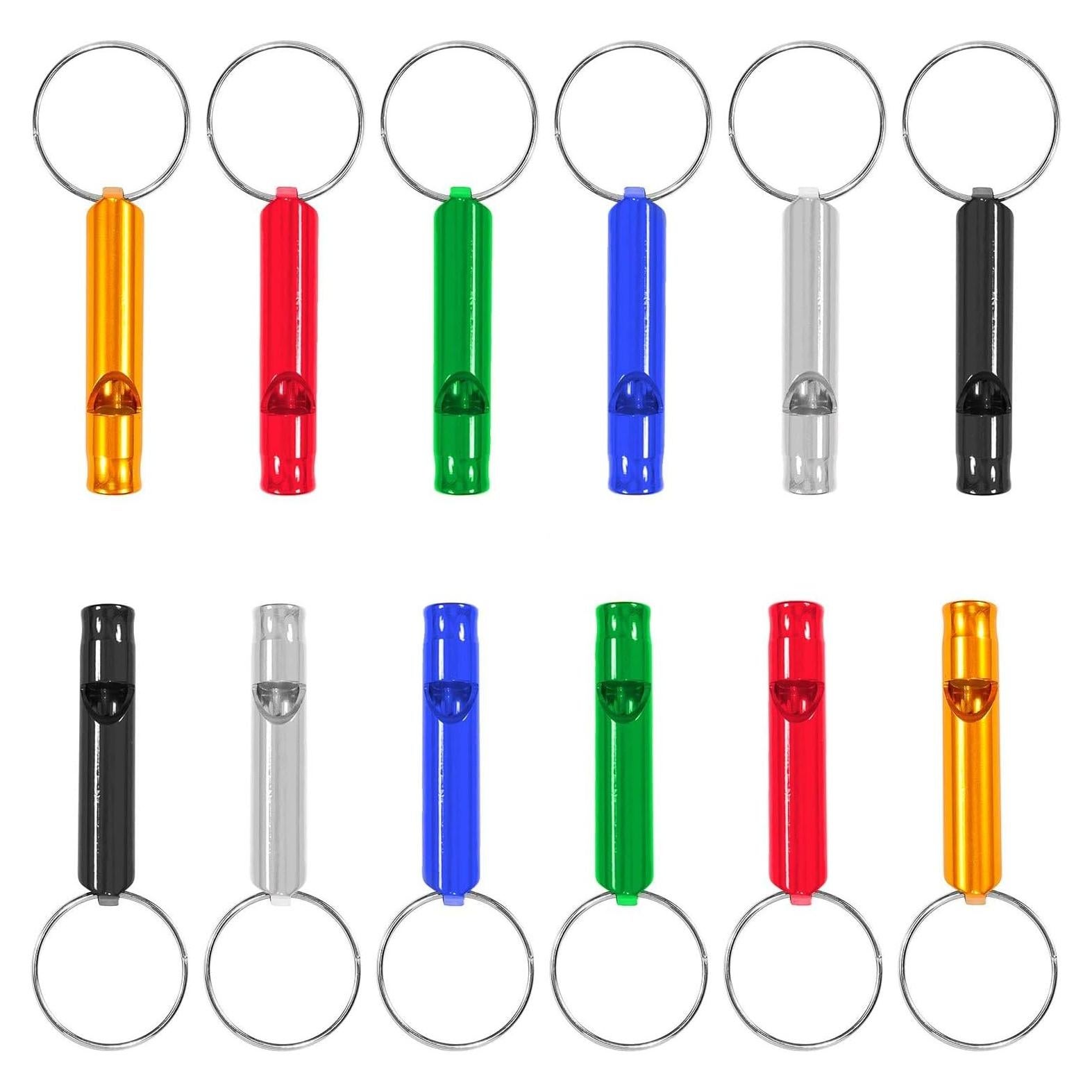 Juego de 12 Silbatos de Aluminio Ergonflow para Camping