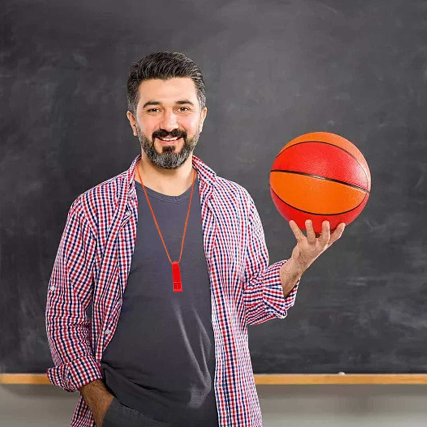 Juego de 20 Silbatos de Seguridad AUGSUN con Cordón - Rojo y Naranja