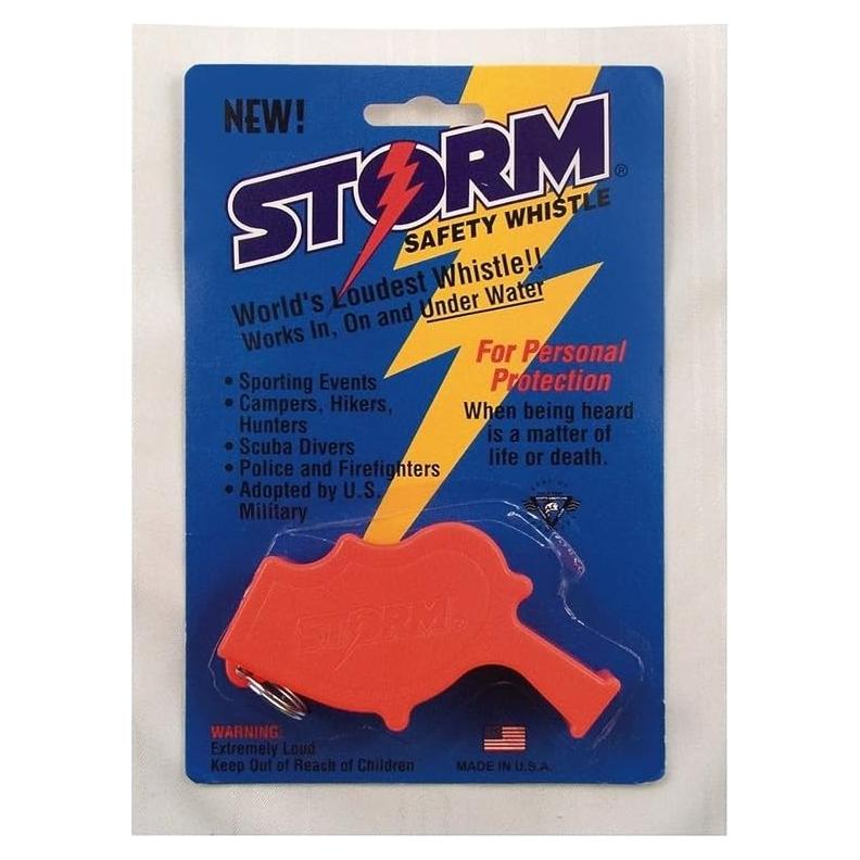 Silbato de Seguridad Storm Naranja 8.26 cm para Camping y Excursionismo