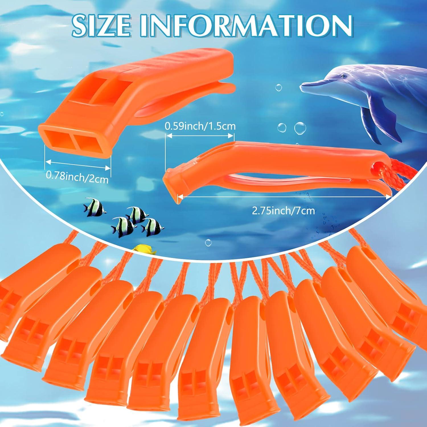 100 Silbatos de Emergencia Sotiff Naranjas para Supervivencia