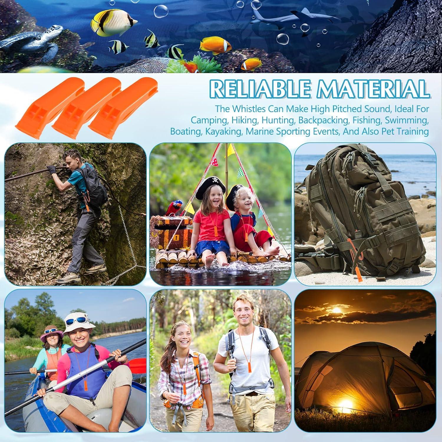 100 Silbatos de Emergencia Sotiff Naranjas para Supervivencia