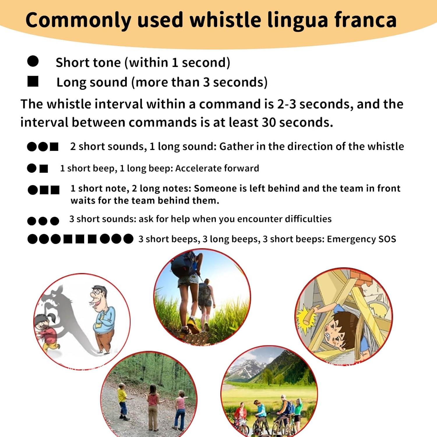 Silbato de Emergencia Heptour Doble Tubo 120dB Aluminio Plata