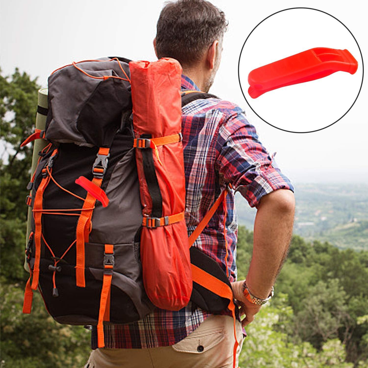 Juego de 40 Silbatos de Seguridad AUGSUN con Cordón - Rojo y Naranja