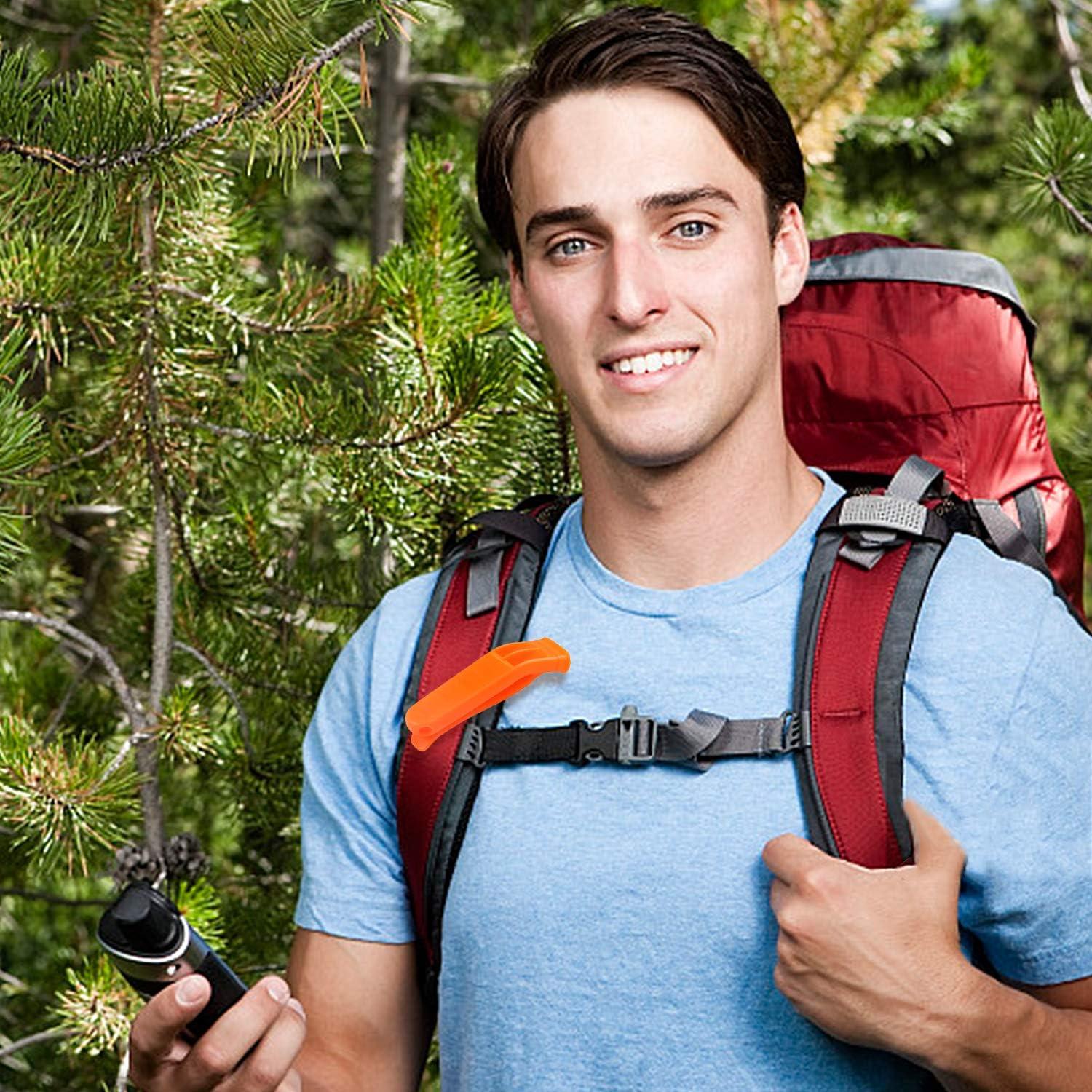 Juego de 40 Silbatos de Seguridad AUGSUN con Cordón - Rojo y Naranja