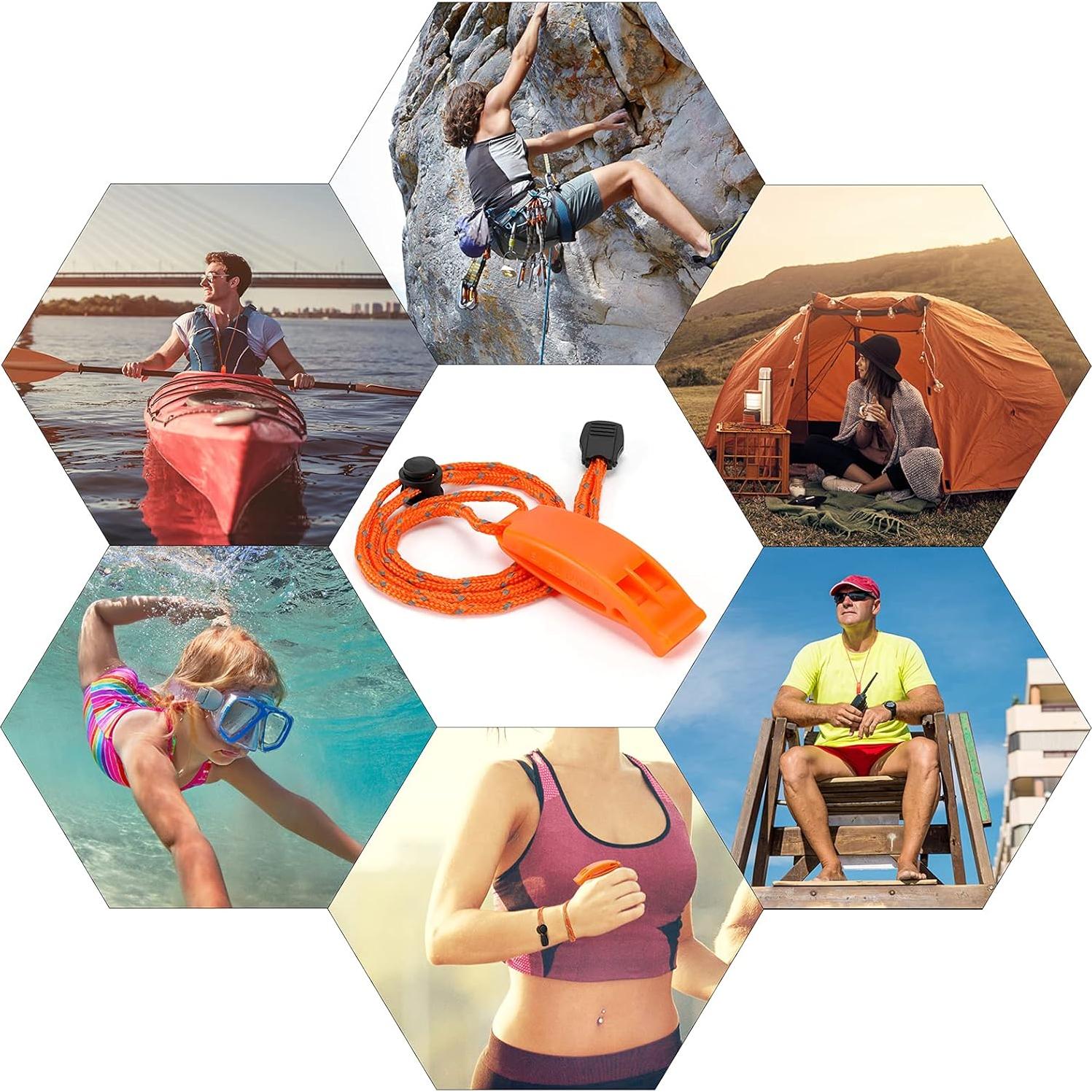 Silbato de Emergencia Hipat Naranja Flotante 120 dB