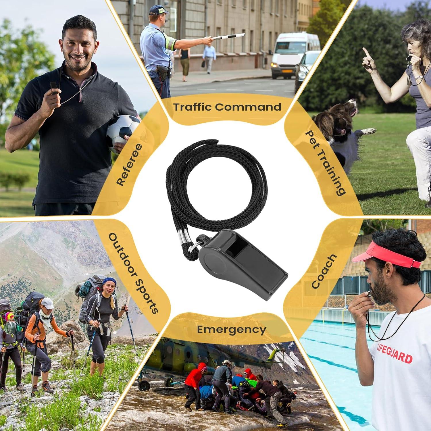 Silbatos Deportivos JKQAGD 2PCS con Cordón - Sonido Fuerte 120dB