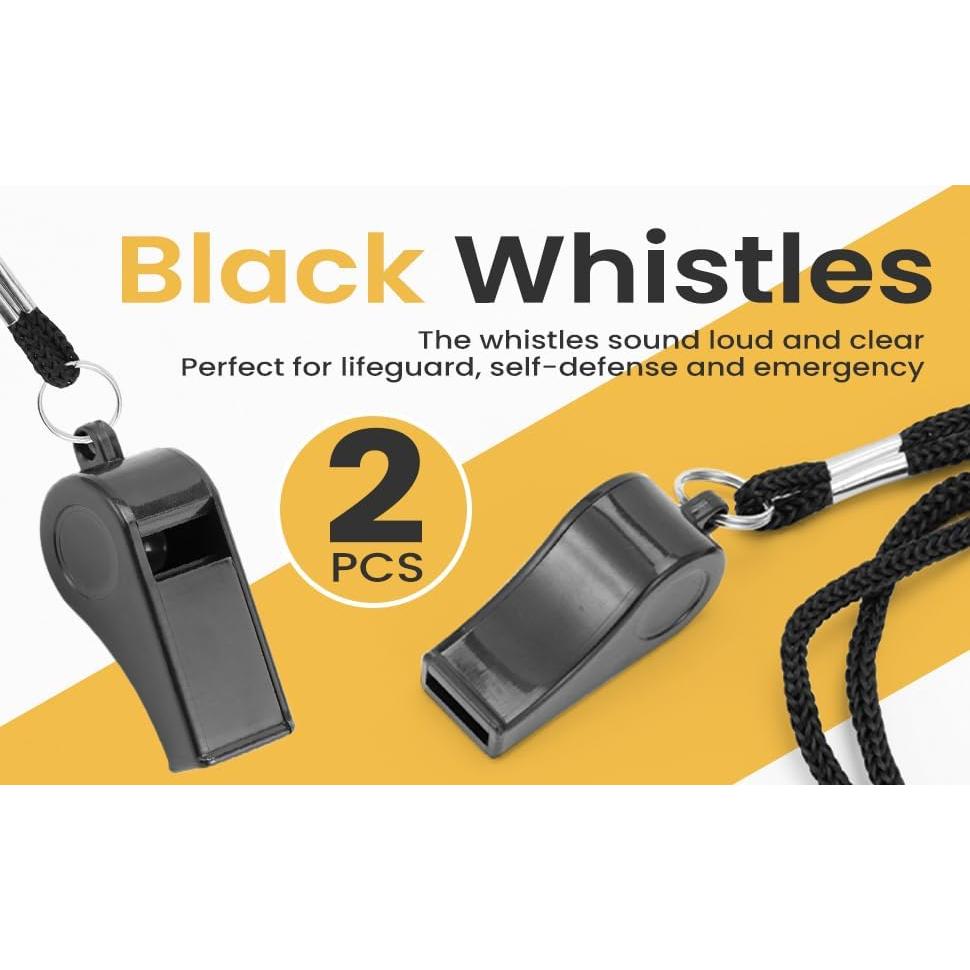 Silbatos Deportivos JKQAGD 2PCS con Cordón - Sonido Fuerte 120dB