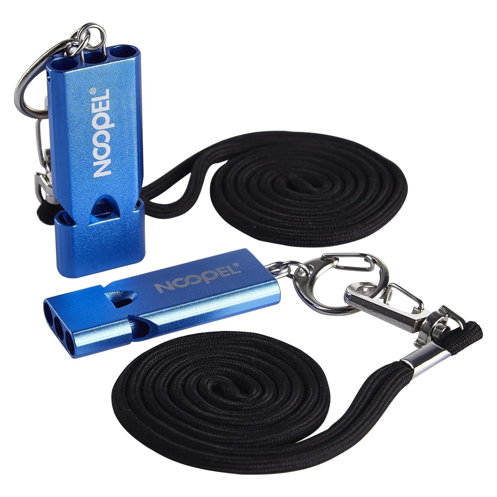 Silbato de Emergencia Noopel 2 Unidades con Cordón y Llavero