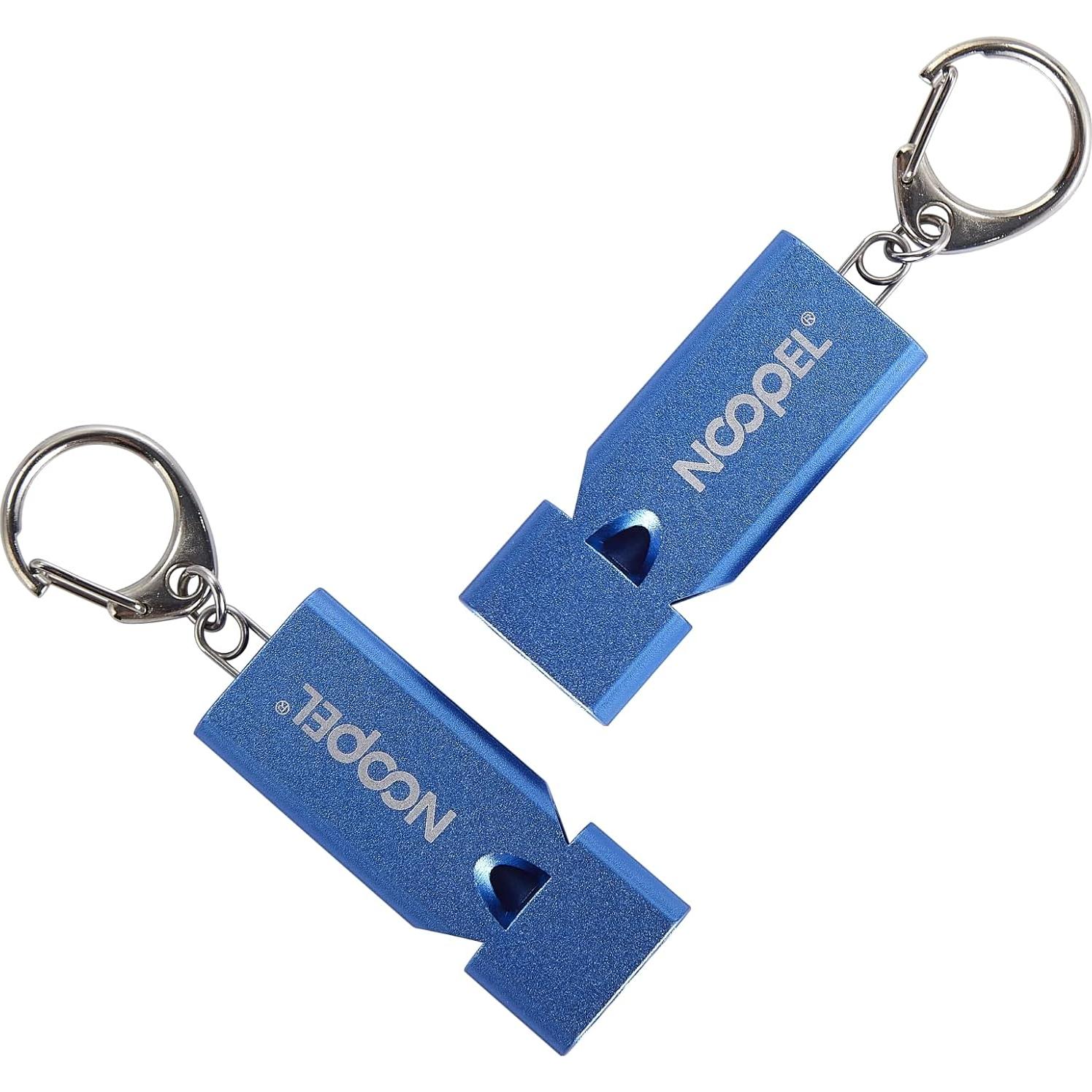 Silbato de Emergencia Noopel 2 Unidades con Cordón y Llavero