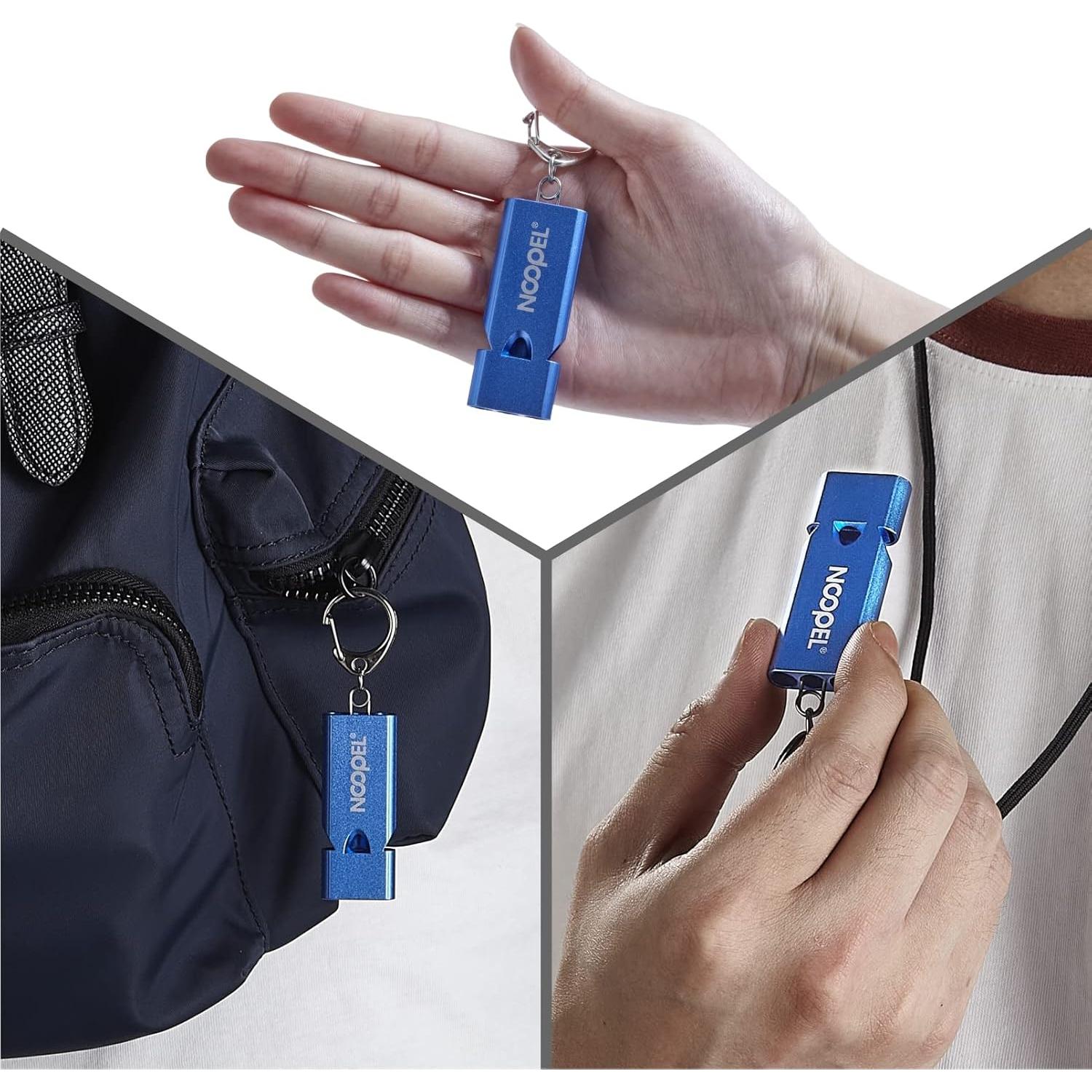 Silbato de Emergencia Noopel 2 Unidades con Cordón y Llavero