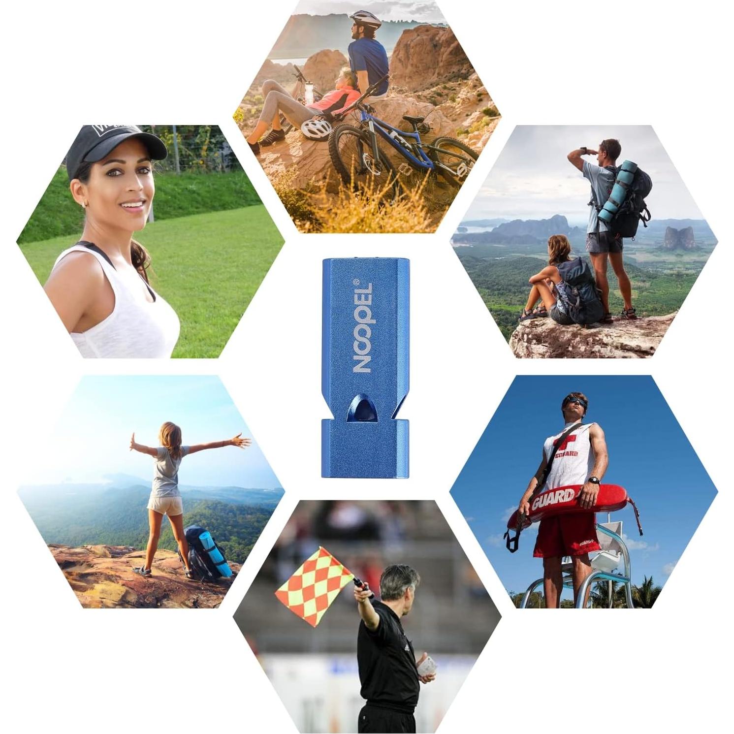 Silbato de Emergencia Noopel 2 Unidades con Cordón y Llavero