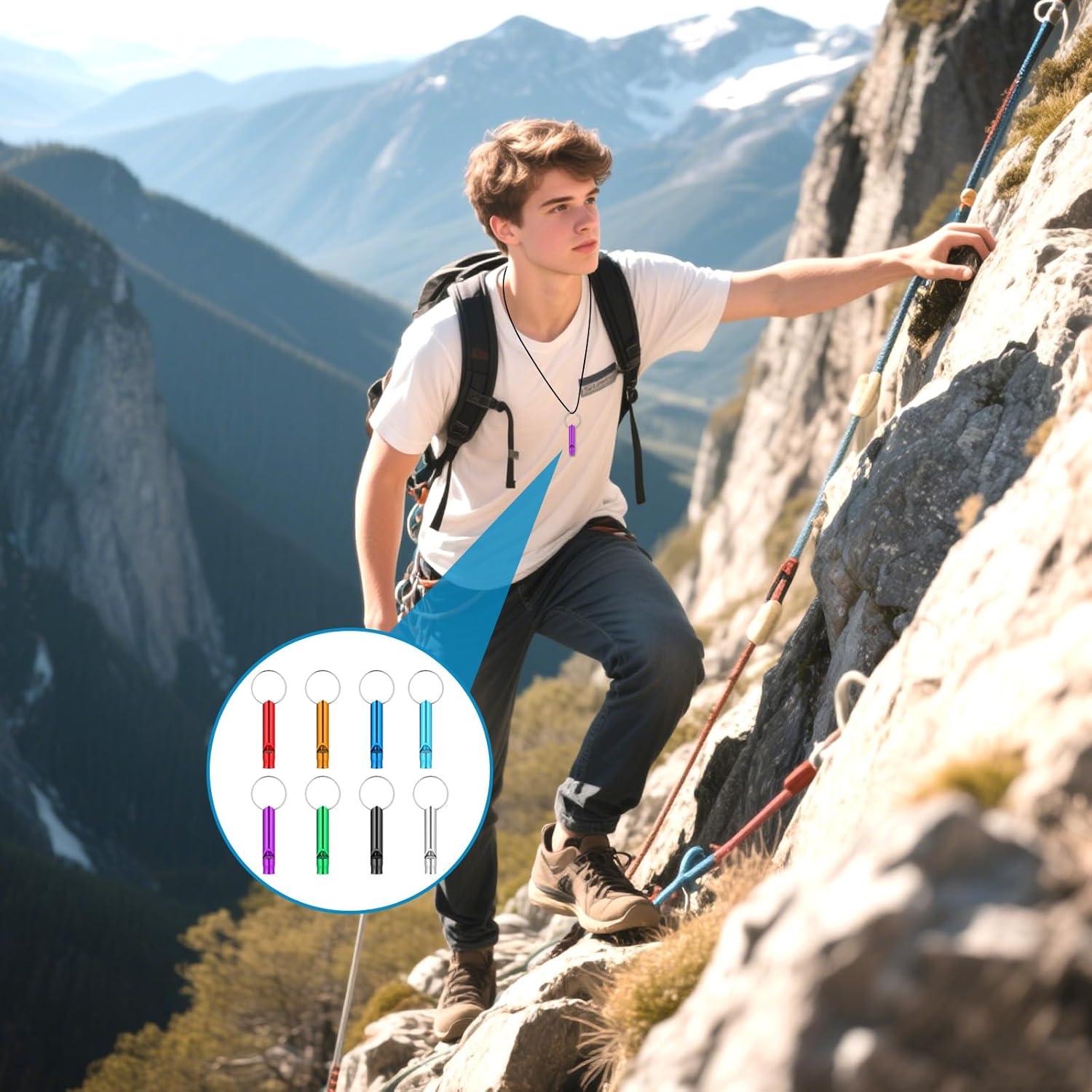 200 Silbatos de Emergencia Aluminio JJUNW para Camping y Deportes