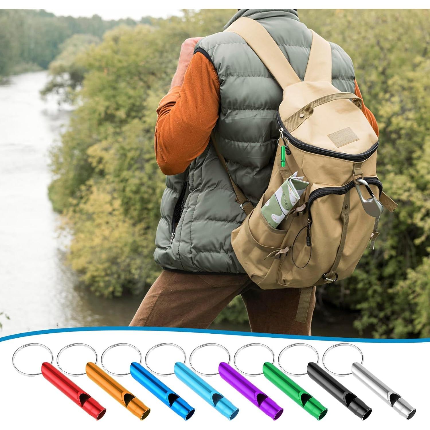 200 Silbatos de Emergencia Aluminio JJUNW para Camping y Deportes